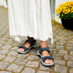 Minfot Sandhamn Sandaler Dam Nubuck Navy