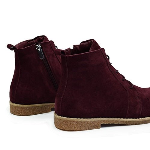 Charlotte of Sweden Mocka Boots Amur Burgundy