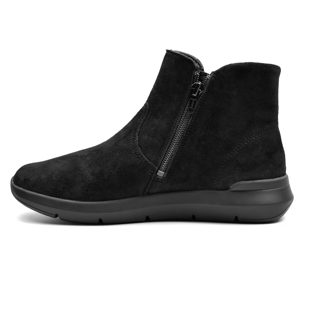 Minfot Lea Boots Stretch Dragkedja Svart