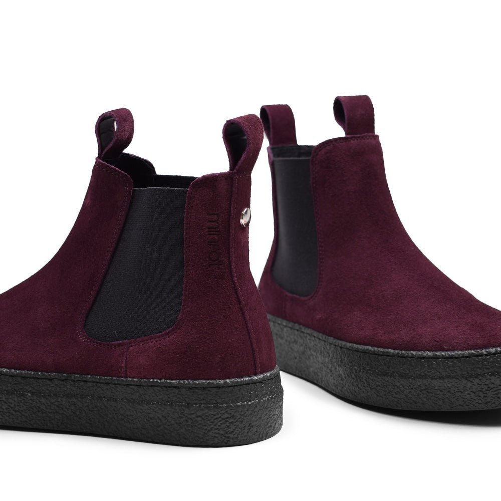 Minfot Chelsea Boots Visby Mocka Bordeaux