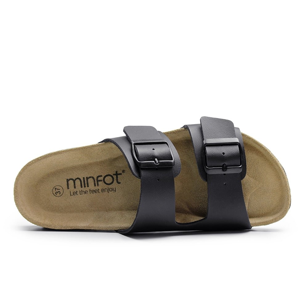 Minfot Softstep Sandaler Dam Biosandal 2-remmar Svart