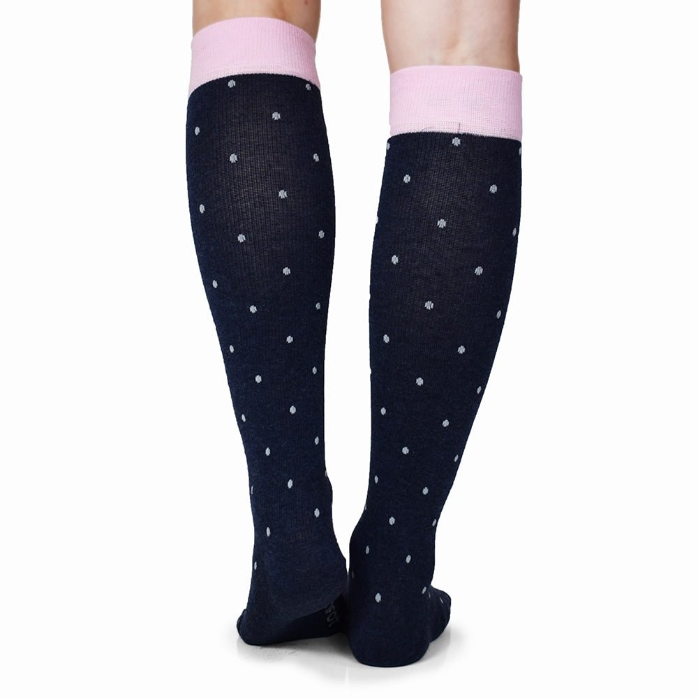 Minfot Stödstrumpor Bomull Eco Dot Grey 1-pack