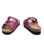 Minfot Sandaler Bio Skinn Fuxia