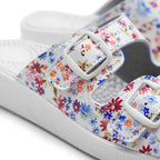 Minfot Massage Sandaler Blommig Vit