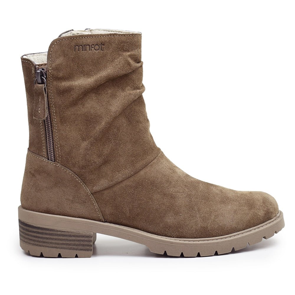 Minfot Jolie Boots med Gummiklack Zip Aquastop-TEX Stone