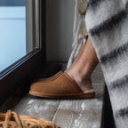 Minfot Lampaannahkatossut Slip on Orust pohjalla Chestnut