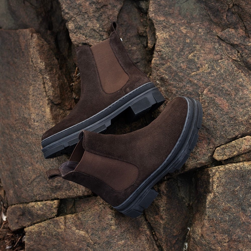 Minfot Chelsea Boots Oslo Mocka Mörkbrun