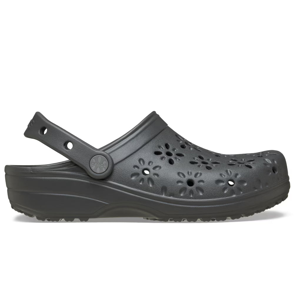 Crocs Classic Clog Floral Cut Out Black Sand