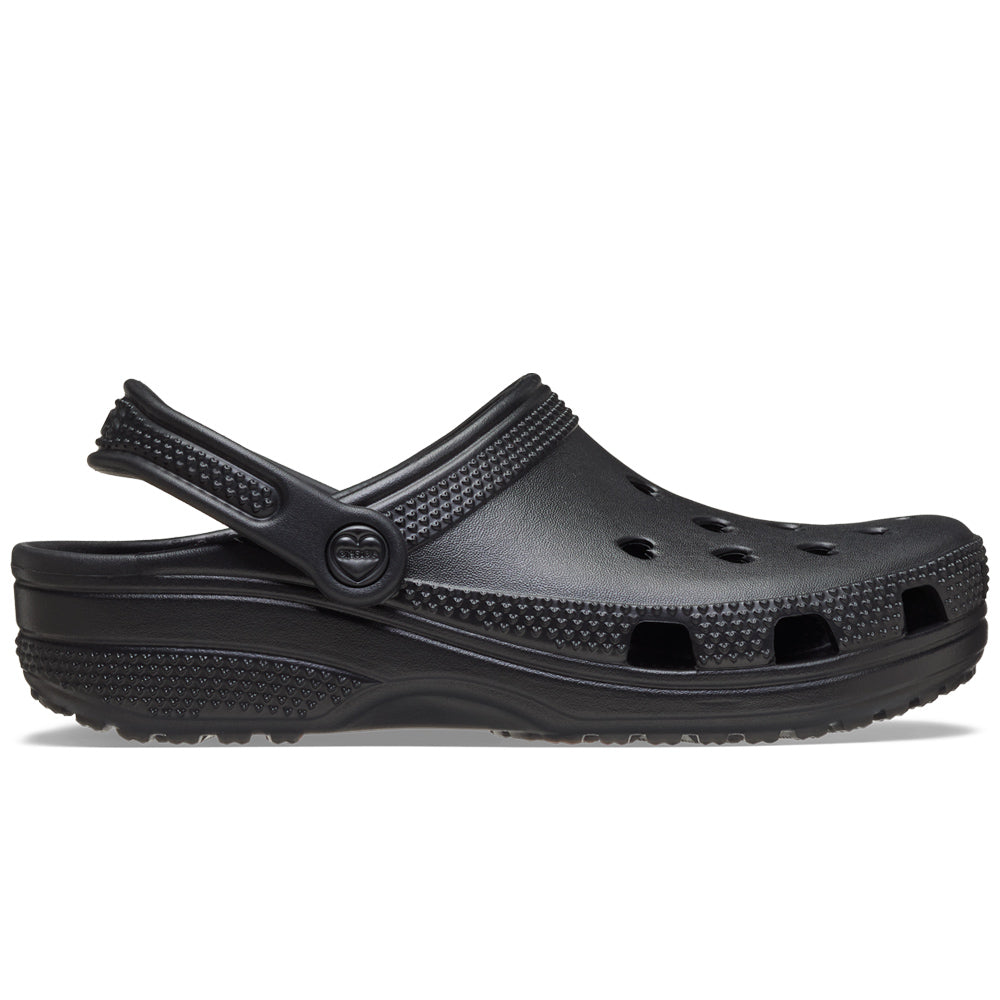Crocs Classic Clog Hearts Cut Out Black