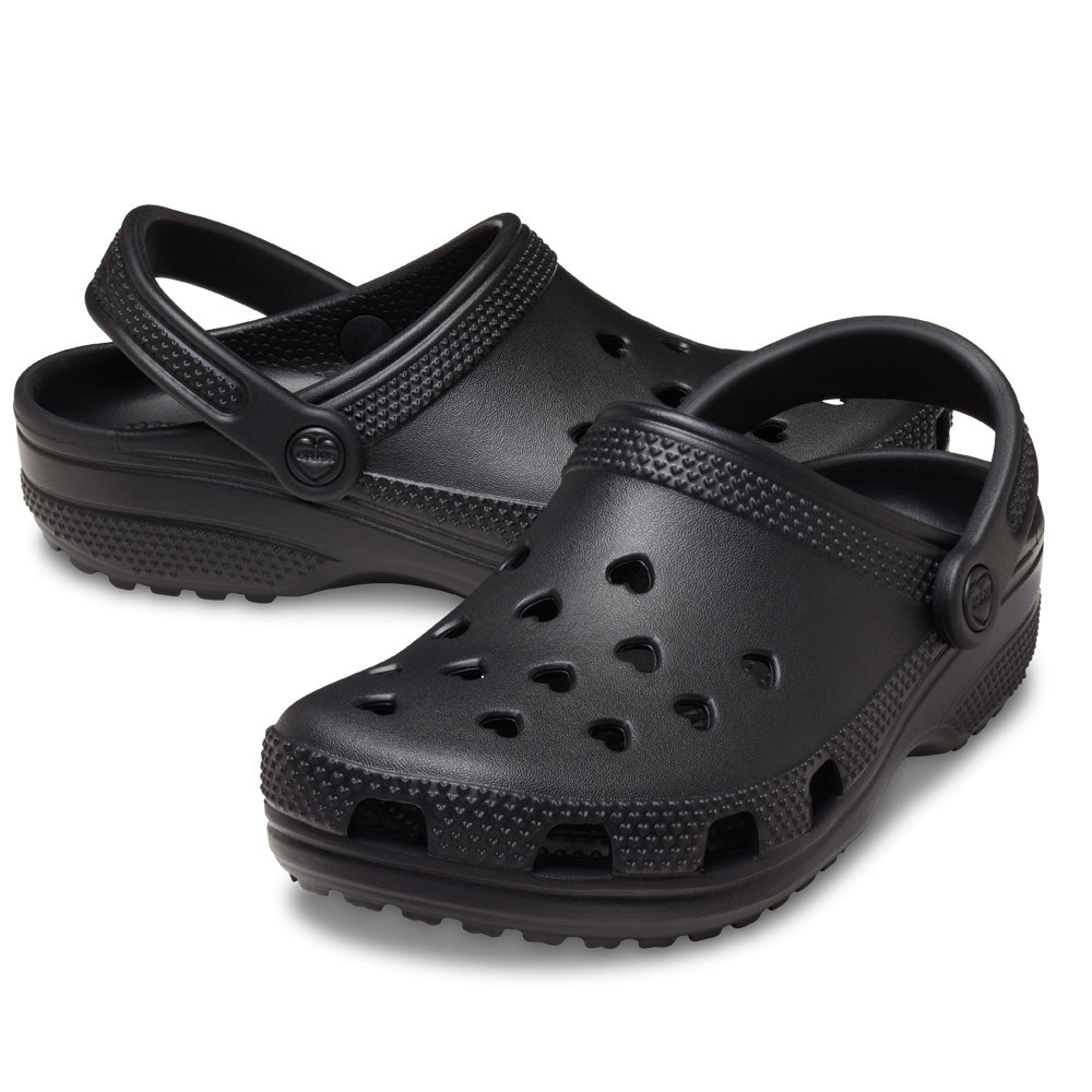 Crocs Classic Clog Hearts Cut Out Black