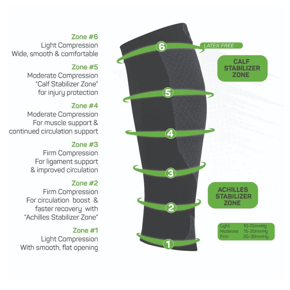 OS1st CS6 Calf Sleeves Vadstrumpor Svart