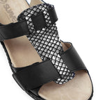 Suave Marilyn Sandaler Dam Extra Bred Skinn Svart