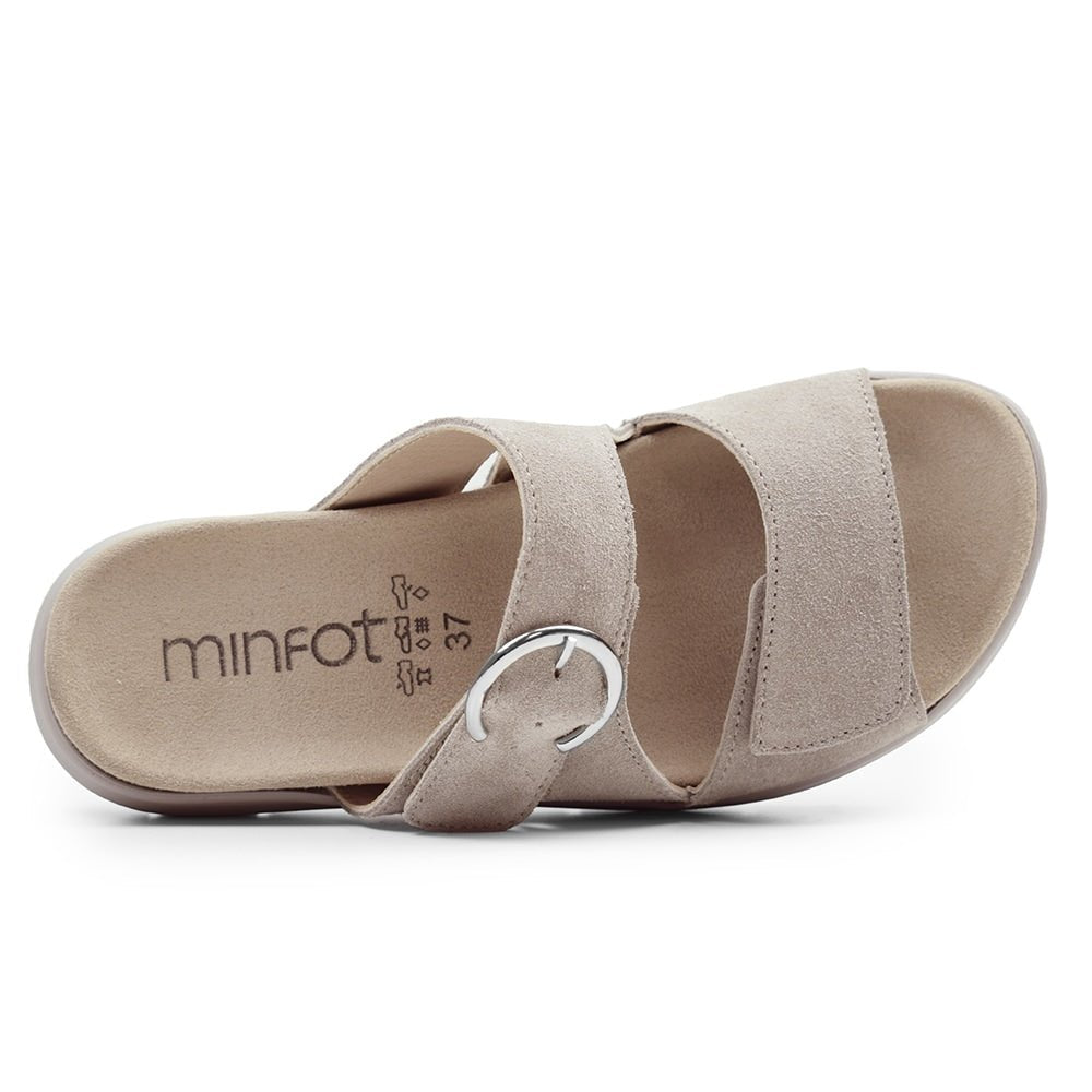 Minfot Abby Sandaler Dam Kardborre Taupe