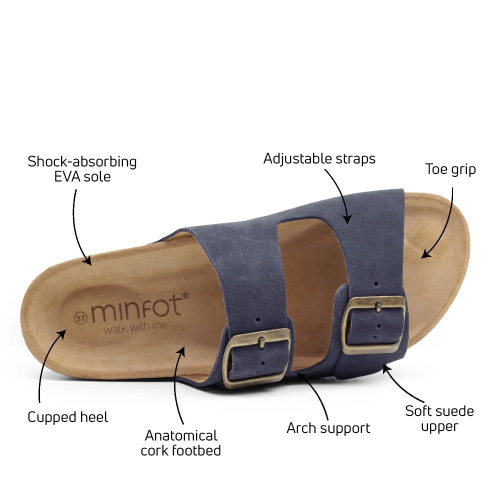 Minfot Moa Sandaalit Naisten Bio Mokka Navy