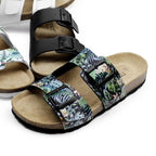 Minfot Softstep Sandaalit Naisten Biosandaali 2 hihnaa Tropical Glow Musta