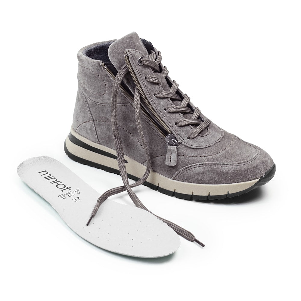 Minfot Luna Hög Sneaker Dam Mocka Taupe