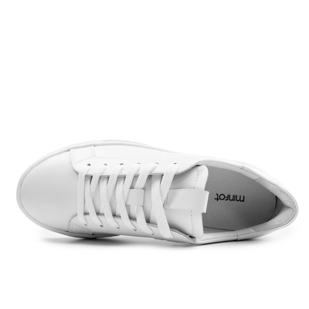 Minfot Comfort Sneakers Dam Skinn Vit