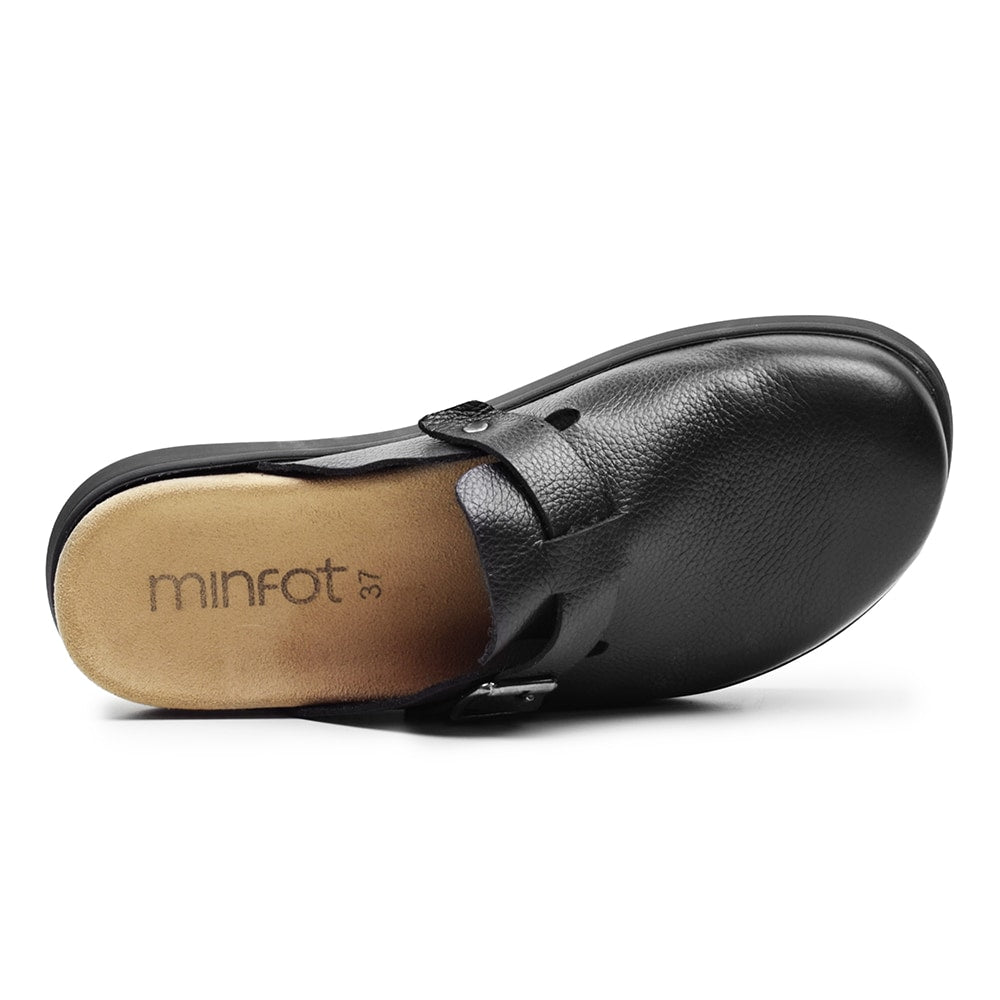 Minfot Mjuk Toffel Soft Svart Skinn