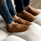 Shepherd Lina Fårskinnstofflor Antique Cognac