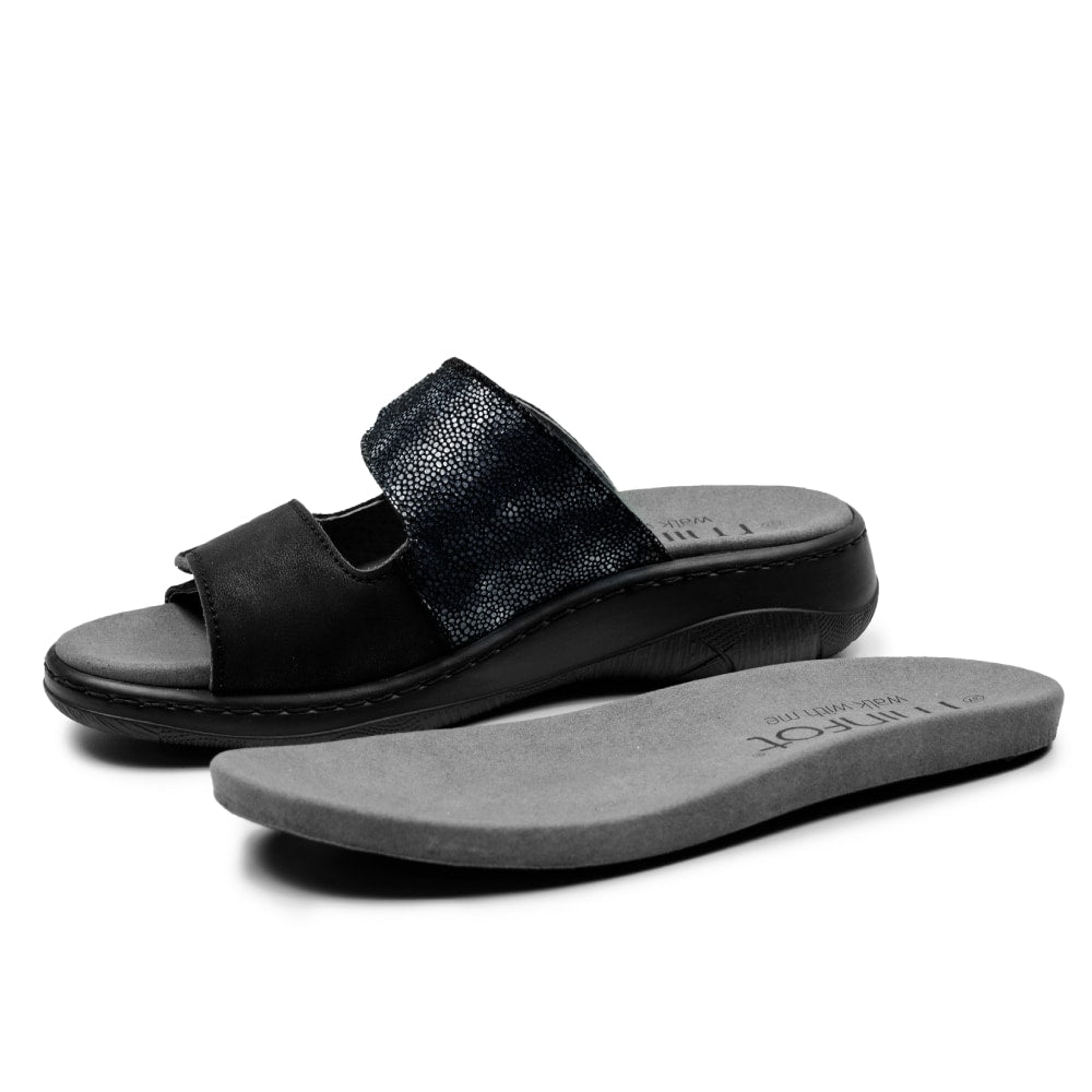 Minfot Sandaler Stretch Granit Svart