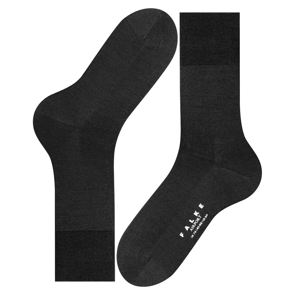 Falke Airport Strumpor Herr Merinoull Svart 1-pack