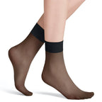 Falke Pure Matt Ankelstrumpor Dam Nylon 20 den Svart 1-pack