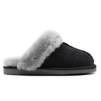 Minfot Lampaannahkatossut Slip on Duved pohjalla Musta