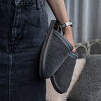 Minfot Fårskinnstofflor Slip-on Myre med sula Grå