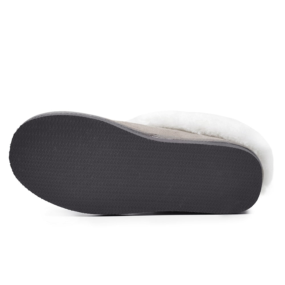 Minfot Fårskinnstofflor Bergen med sula Taupe