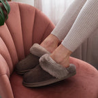 Minfot Lampaannahkatossut Slip on Duved pohjalla Stone