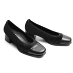 Minfot Irma Dam Finskor med Klack Stretch Svart