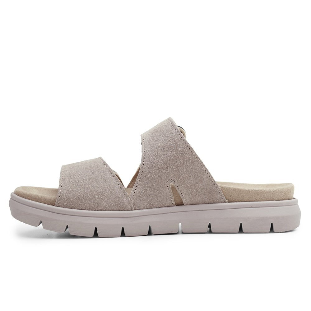 Minfot Abby Sandaler Dam Kardborre Taupe