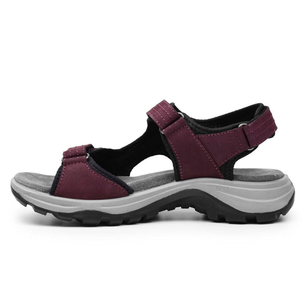 Minfot Sandhamn Sandaler Dam Nubuck Bordeaux