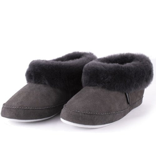 Shepherd Emmy Fårskinnstofflor Asphalt