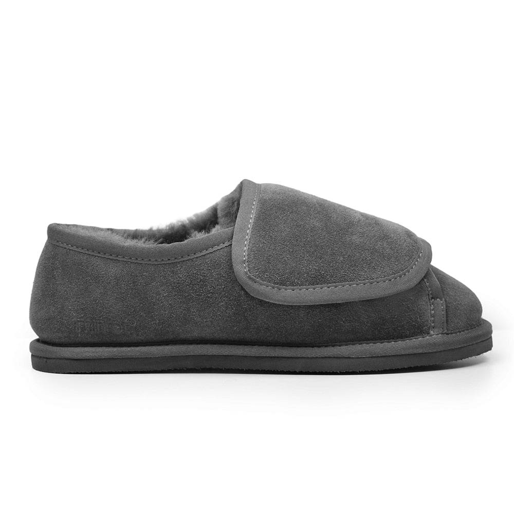 Minfot Fårskinnstofflor Öppningsbar Specialsko Molde Grå