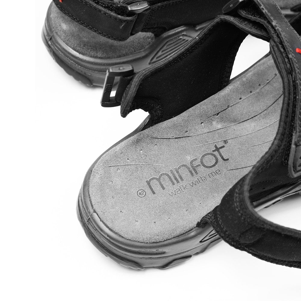 Minfot Sandaler Torekov Herr Nubuck Svart