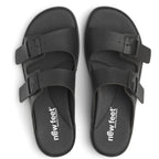 New Feet Connie Breda Sandaler Microfiber Unisex Svart