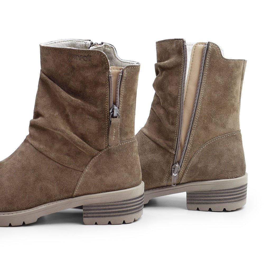 Minfot Jolie Boots med Gummiklack Zip Aquastop-TEX Stone