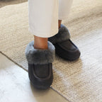 Minfot Fårskinnstofflor Hemse med sula Grafit Grå