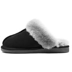 Minfot Lampaannahkatossut Slip on Duved pohjalla Musta