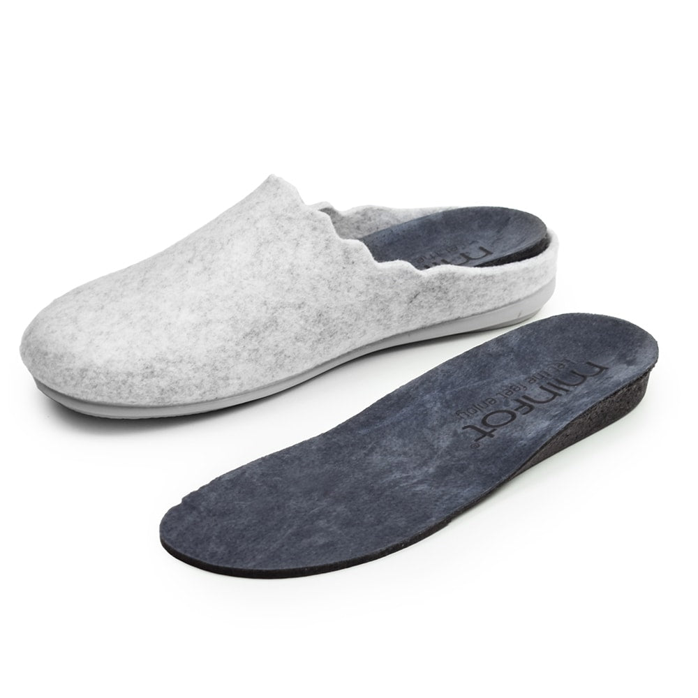 Minfot Tofflor Relax Dam Ljusgrå