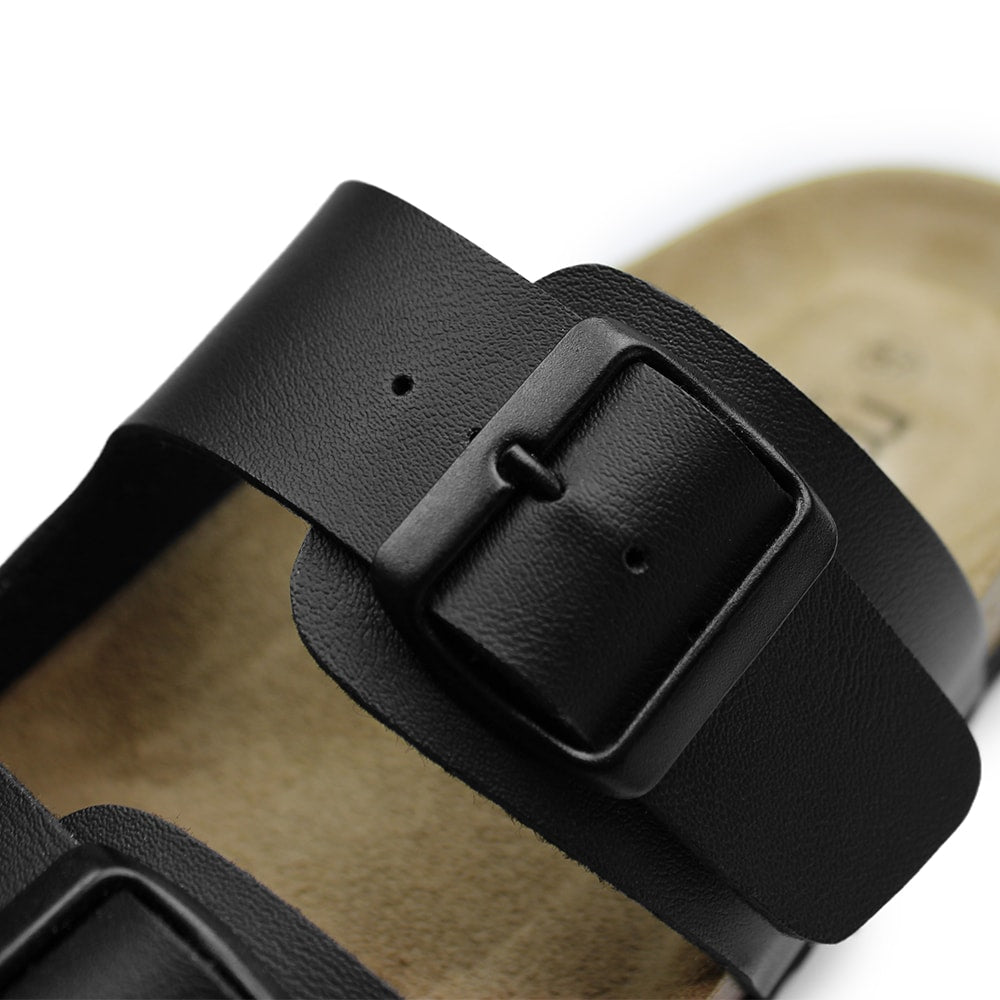 Minfot Softstep Sandaler Dam Biosandal 2-remmar Svart