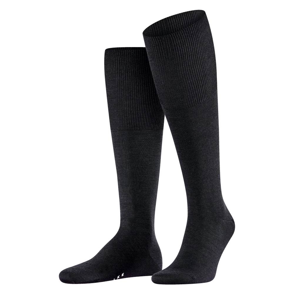 Falke Airport Knästrumpor Herr Merinoull Svart 1-pack