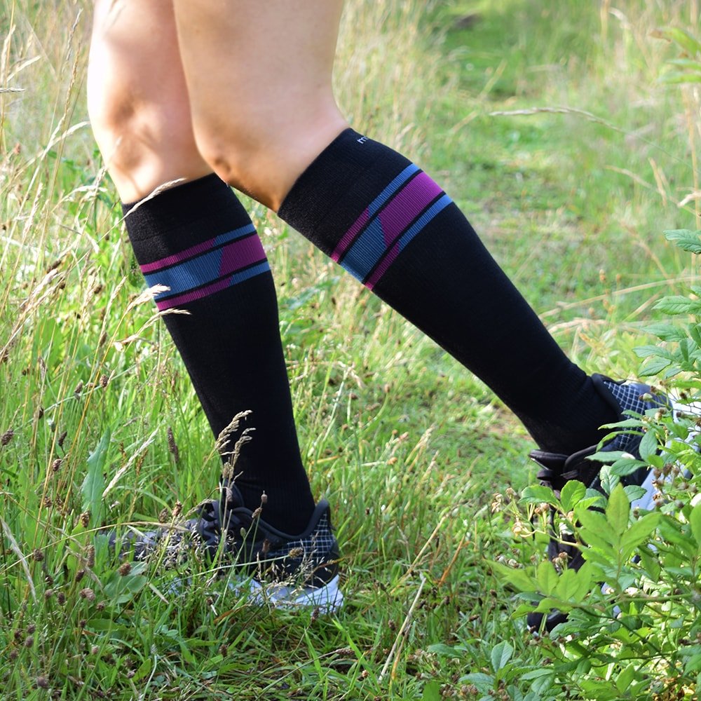 Minfot Sport Kompressionsstrumpor Lyocell Speed Svart 2-pack