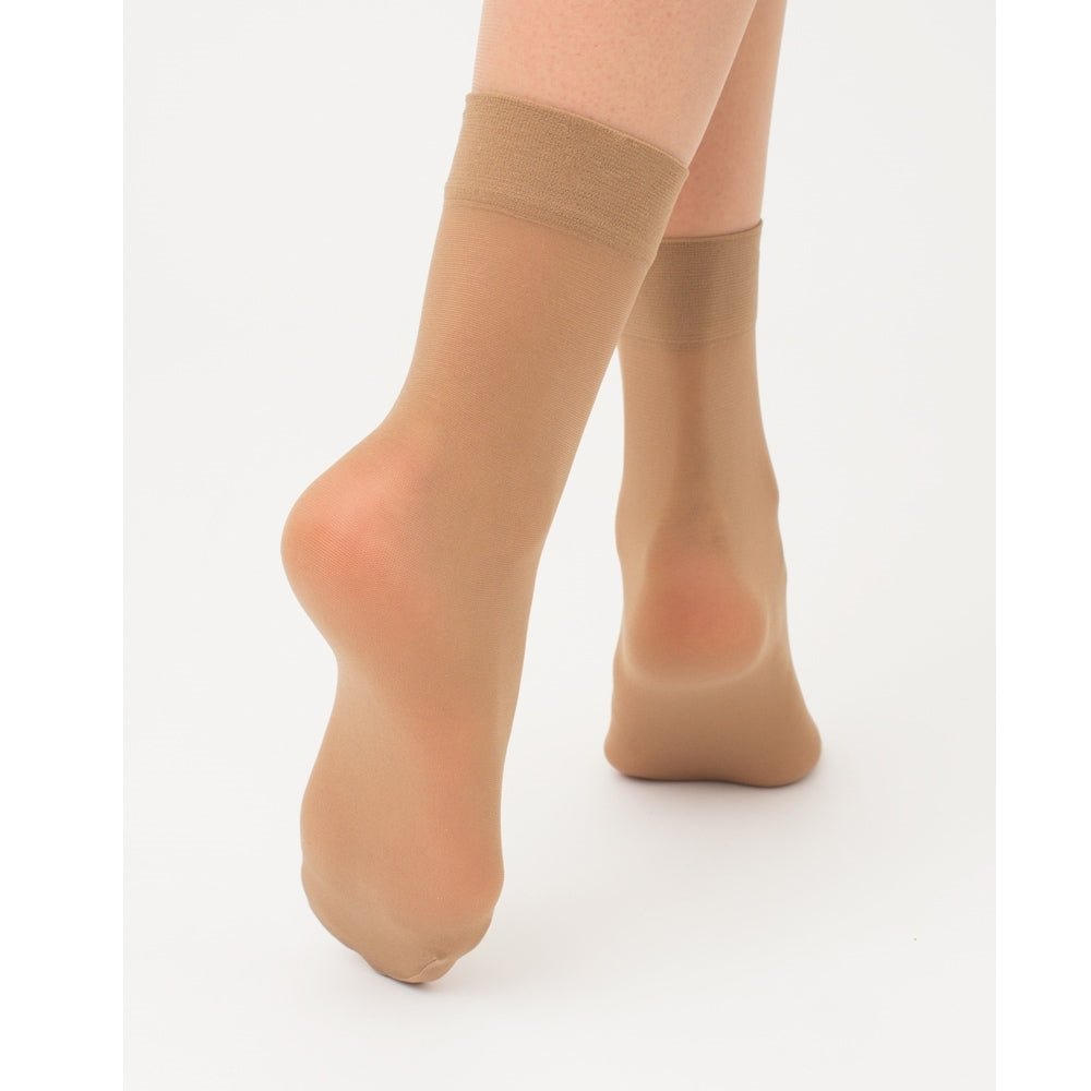 Giulia Easy Nylonstrumpor Ankel 40 den Caramel 2-pack