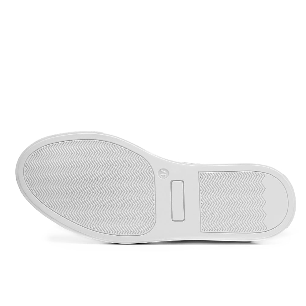 Minfot Comfort Sneakers Dam Skinn Leopard Vit