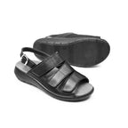 Embla Hälsoskor Sandaler Linn Ergoflex Elastisk Hälrem Svart