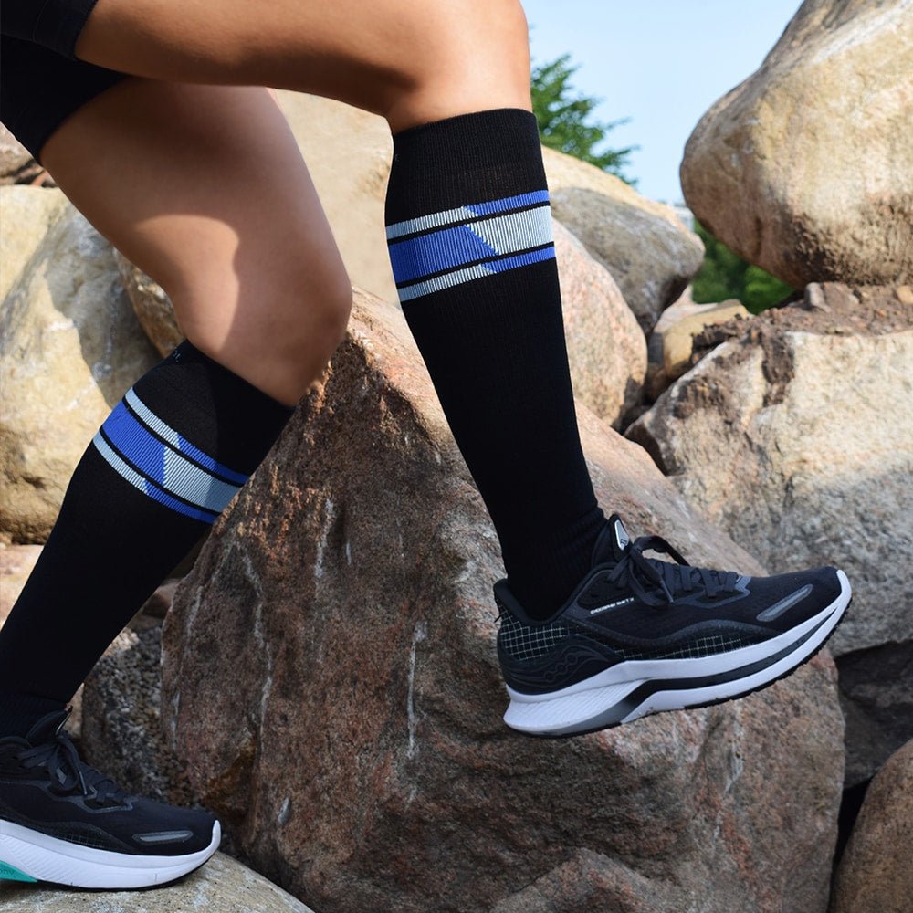 Minfot Sport Kompressionsstrumpor Lyocell Speed Svart 2-pack