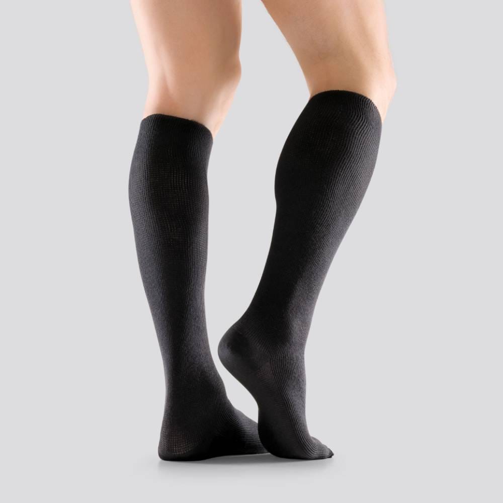 Mabs Stödstrumpor Tunna Bomull Svart