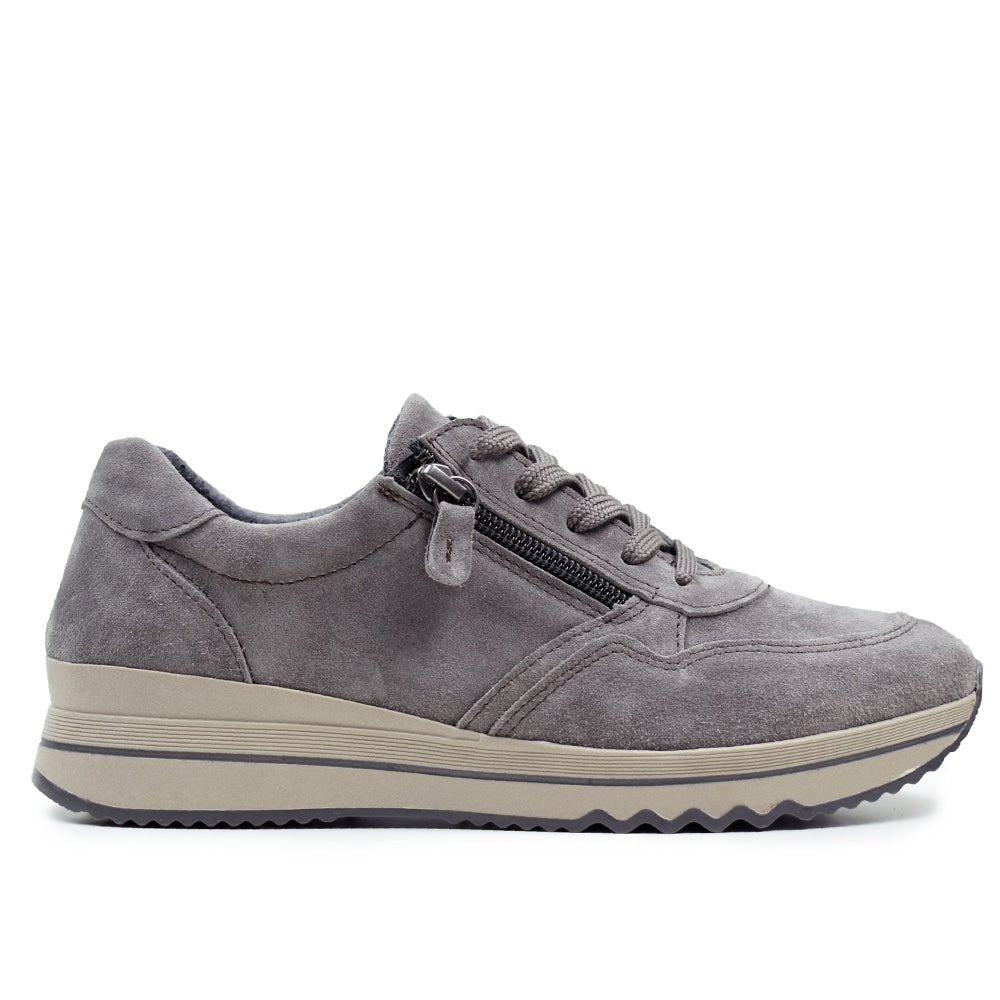 Minfot Cloe Sneaker Dragkedja Mocka Taupe